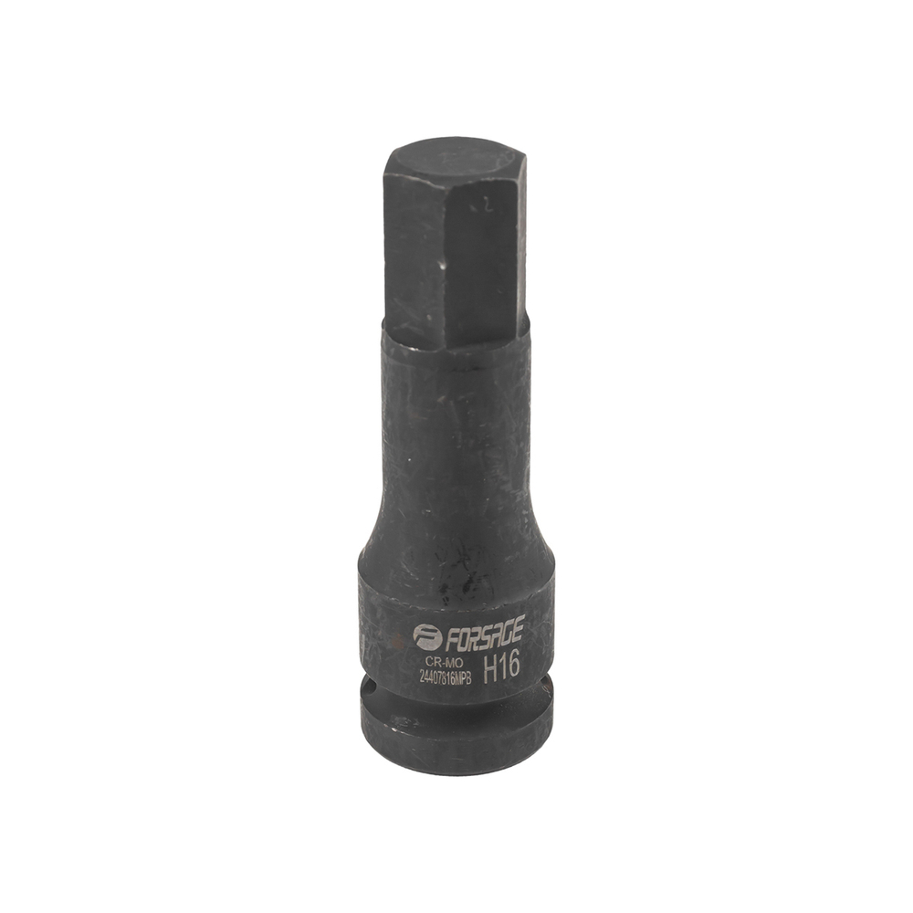 Головка-бита 6-гранная ударная 16мм,1/2'' Forsage F-24407816MPB