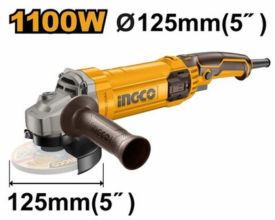 Угловая шлифовальная машина 1100 INGCO AG110038 INDUSTRIAL