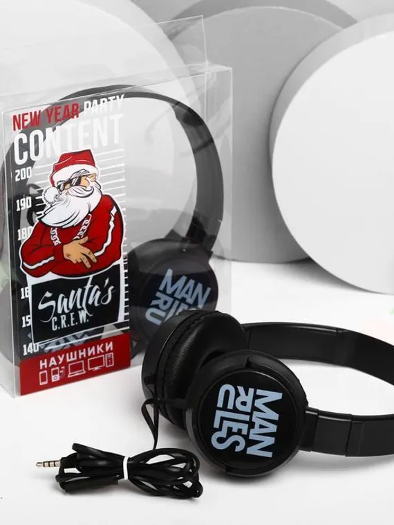 Наушники накладные «Santa», с микрофоном