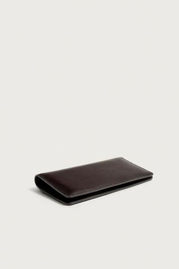 ZARA КОЖАНЫЙ КОШЕЛЕК XL, КОРИЧНЕВЫЙ