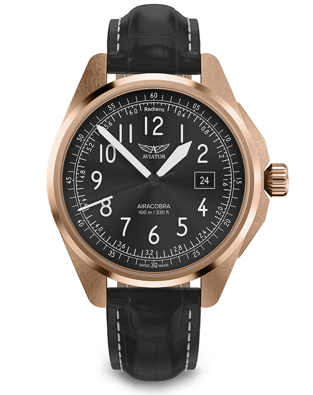 Чаcы кварцевые AVIATOR AIRACOBRA TYPE B V.1.38.2.322.4 мужские