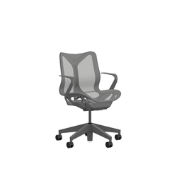 Кресло Herman Miller Cosm, низкая спинка, цвет Carbon, нерегулируемые подлокотники