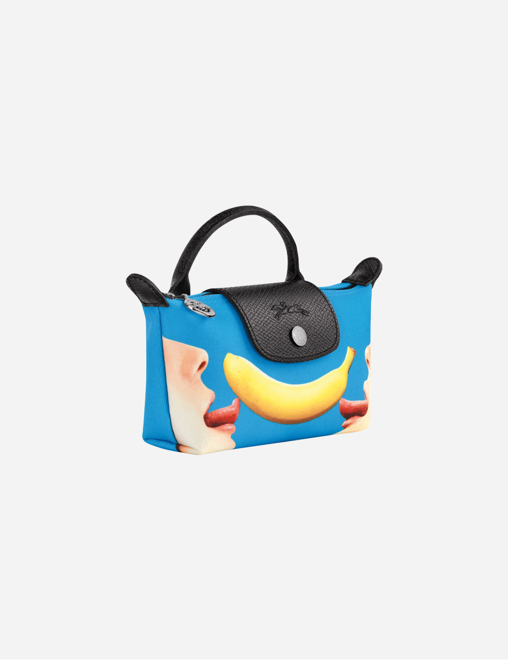 TOILETPAPER x Longchamp Le Pliage Pouch "Blue"