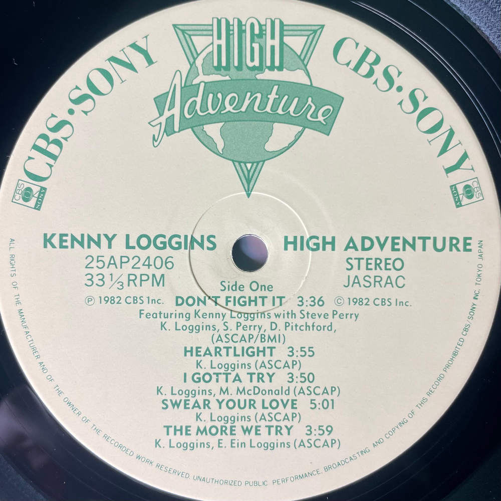 Kenny Loggins ‎– High Adventure (Япония 1982г.)