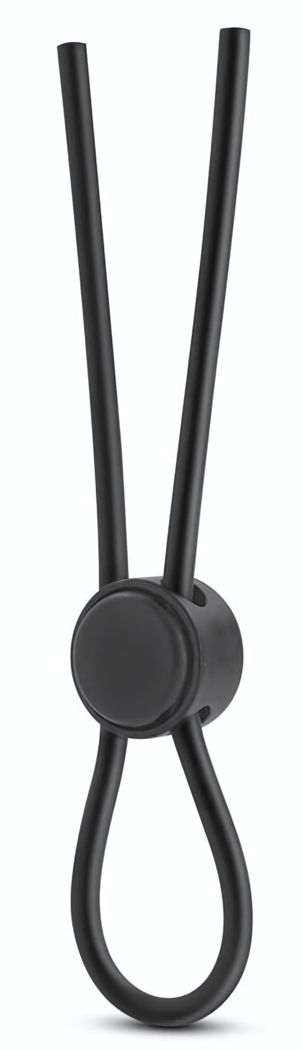 Черное силиконовое лассо на пенис SILICONE LOOP COCK RING (Цвет: черный)