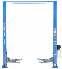 NORDBERG (N4120H1-4B) Подъемник 220V 2х стоечный 4т с верхней синхронизацией, H=4,0 м (синий)