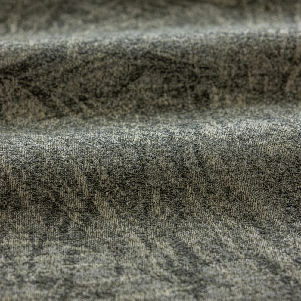 Шерстяная портьерная ткань «Olive Tweed» — натуральная шерсть с мелким твидовым переплетением для штор от пола до потолка