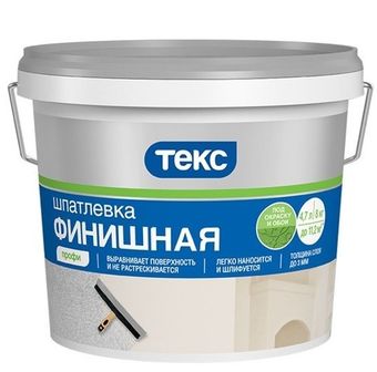Фото Шпатлевка латексная финишная Текс Профи 8 кг Шпатлевка латексная финишная Текс Профи 8 кг