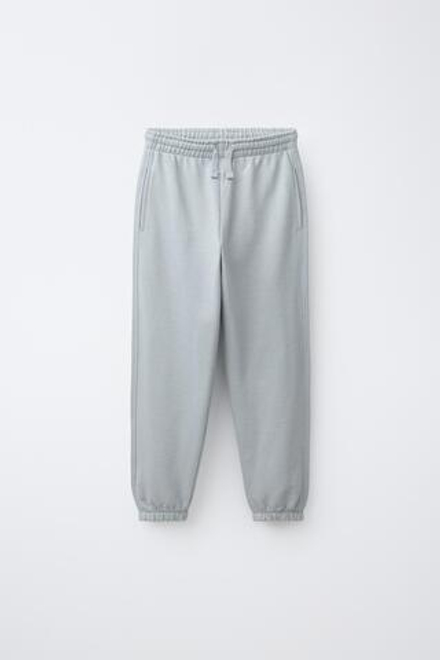 ZARA КОМПЛЕКТ ИЗ ДВУХ БРЮК ИЗ МЯГКОЙ ТКАНИ, СИНИЙ/БЕЛЫЙ