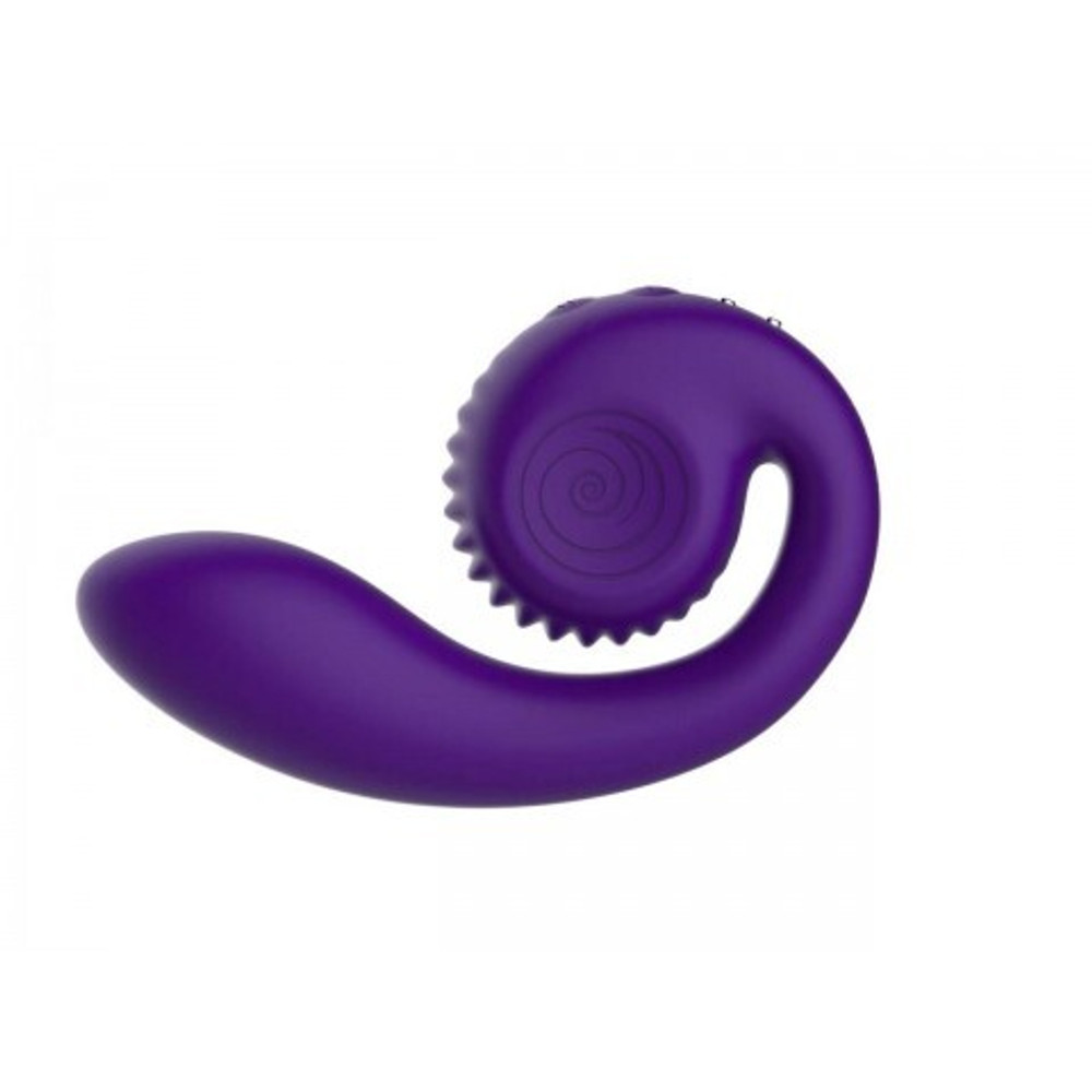 Вибратор  с двойной стимуляцией Snail Vibe Gizi, фиолетовый