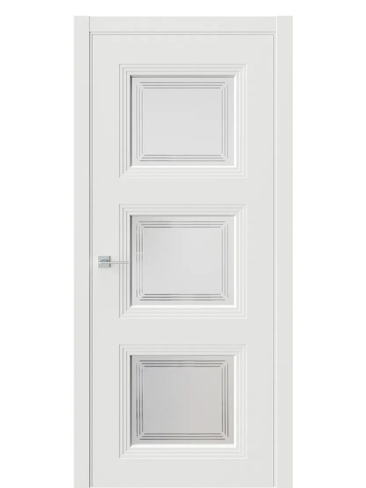 ДВЕРИ WestStyle  Monte 6 RAL 9003 Белый /Белое Сатинат ДО