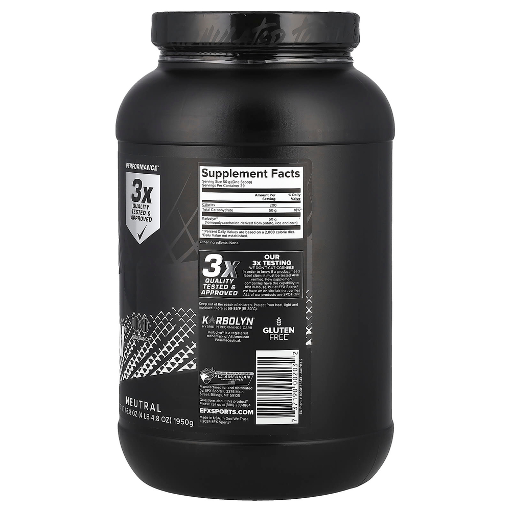 EFX Sports, Karbolyn® Fuel, нейтральный, 1950 г (4 фунта 4,8 унции)