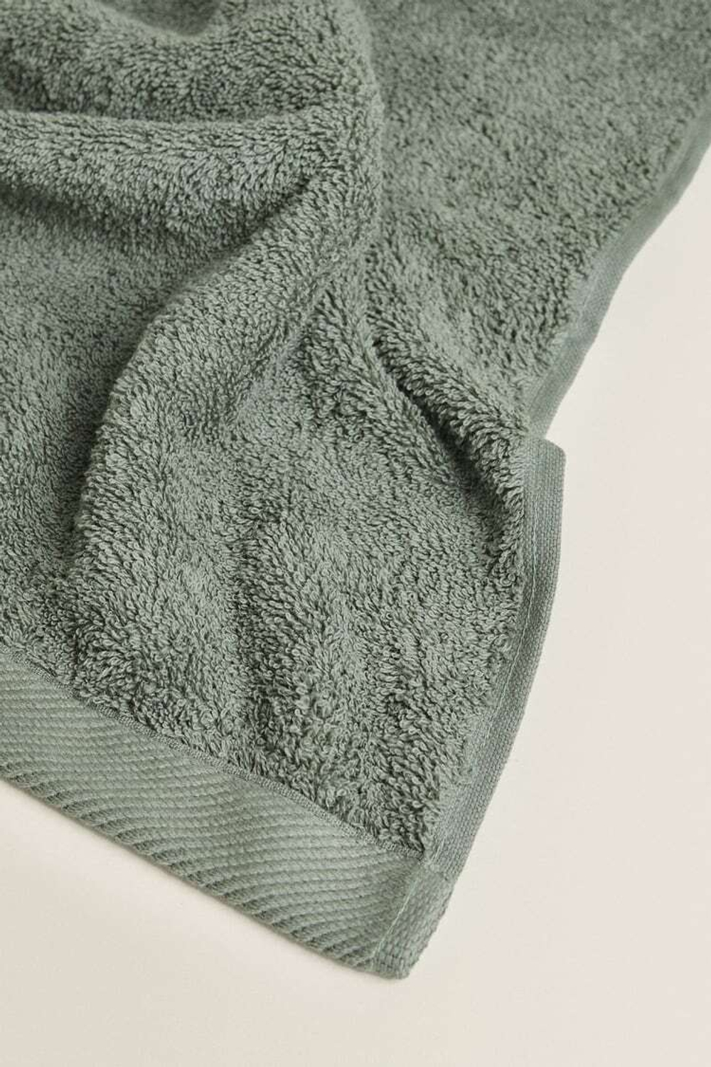 ZARA HOME ХЛОПКОВОЕ ПОЛОТЕНЦЕ, ХАКИ