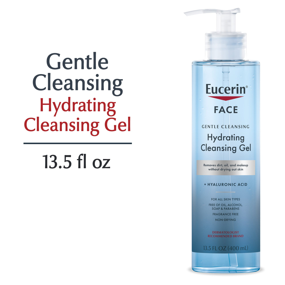 Eucerin, Увлажняющий очищающий гель, для лица, без отдушек, 400 мл (13,5 жидк. унц.)