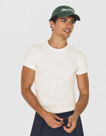 Мужская футболка slim fit в рубчик с коротким рукавом - BERSHKA