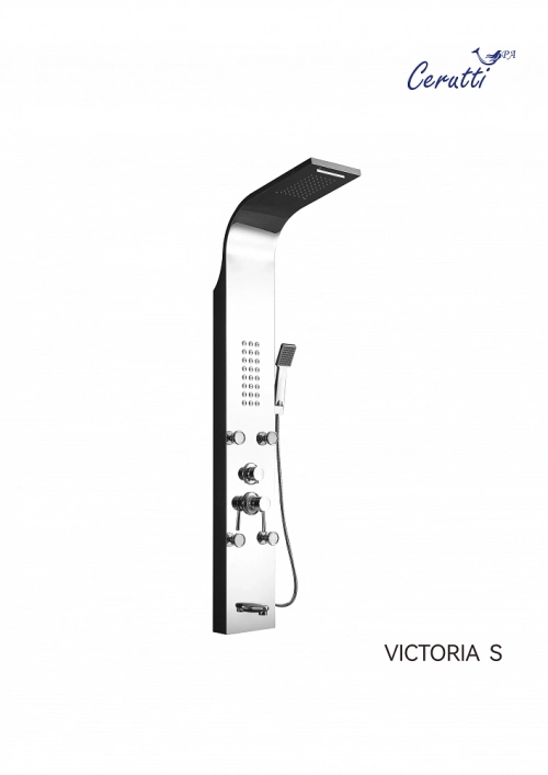 Душевая панель Ceruttispa ВИКТОРИЯ (VICTORIA) S CT9976 из нержавеющей стали, цвет серебро