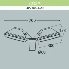 Уличный консольный светильник Guizeppe 4P2.000.G20.AYF1R Fumagalli