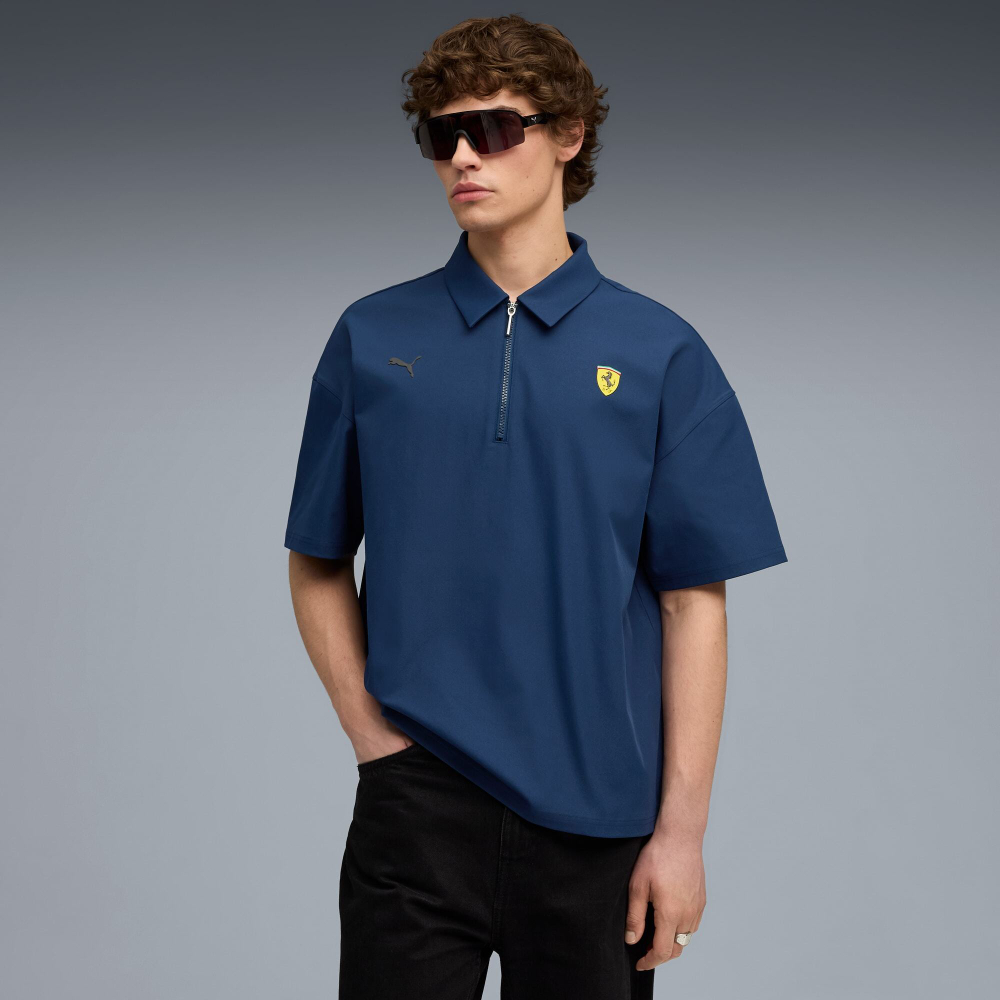 PUMA X SCUDERIA FERRARI МУЖСКОЕ ПОЛО PREMIUM, СИНИЙ