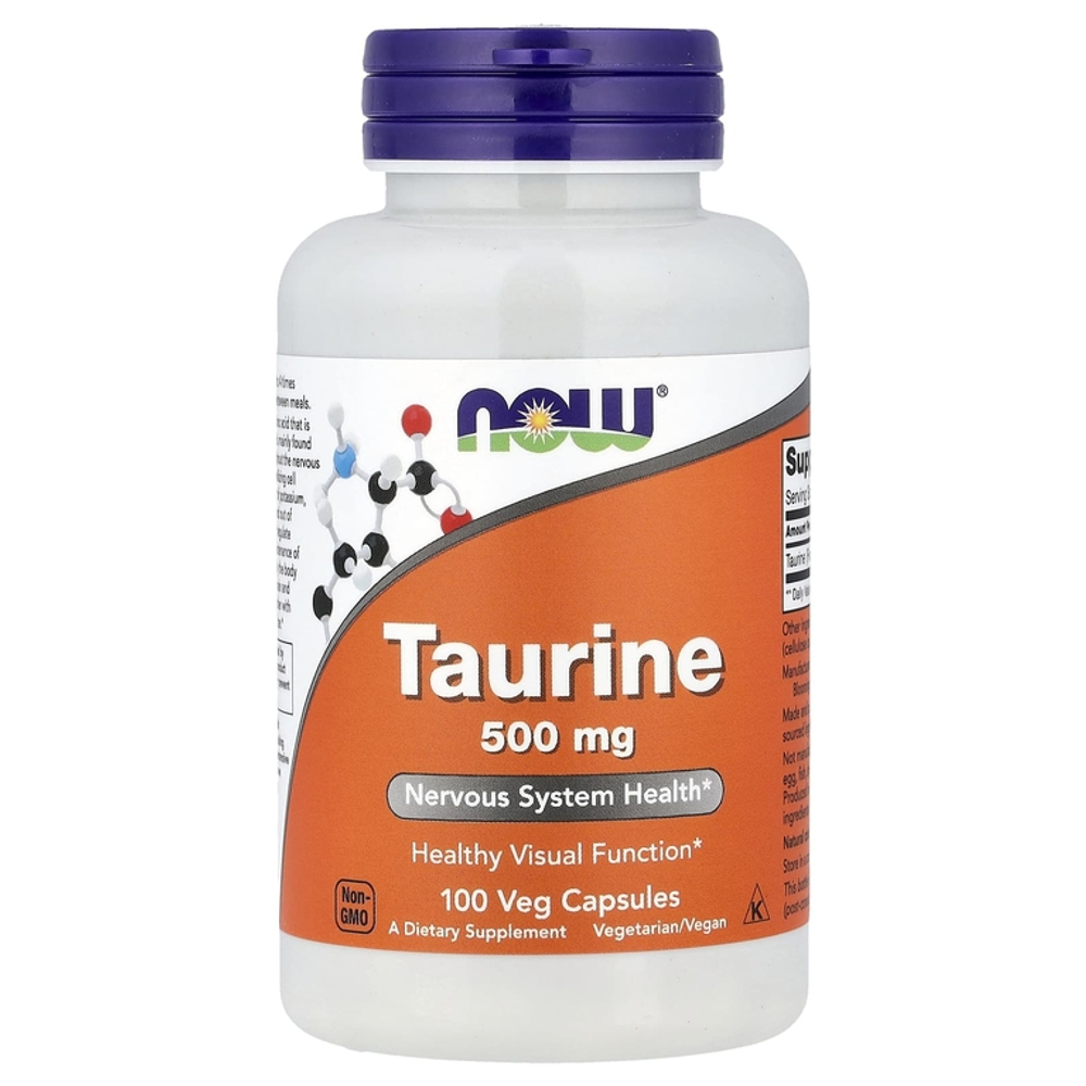 NOW Taurine 500 мг 100 капсул
