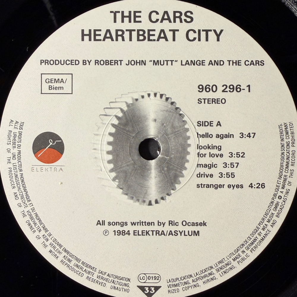 The Cars - Heartbeat City (Европа 1984г.)