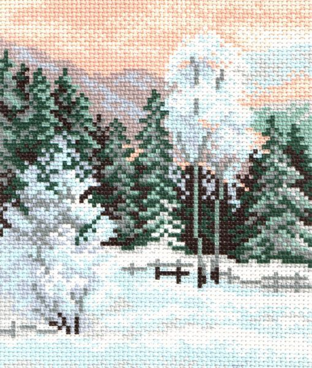 "Зимняя пора"-0798/1 канва с рисунком