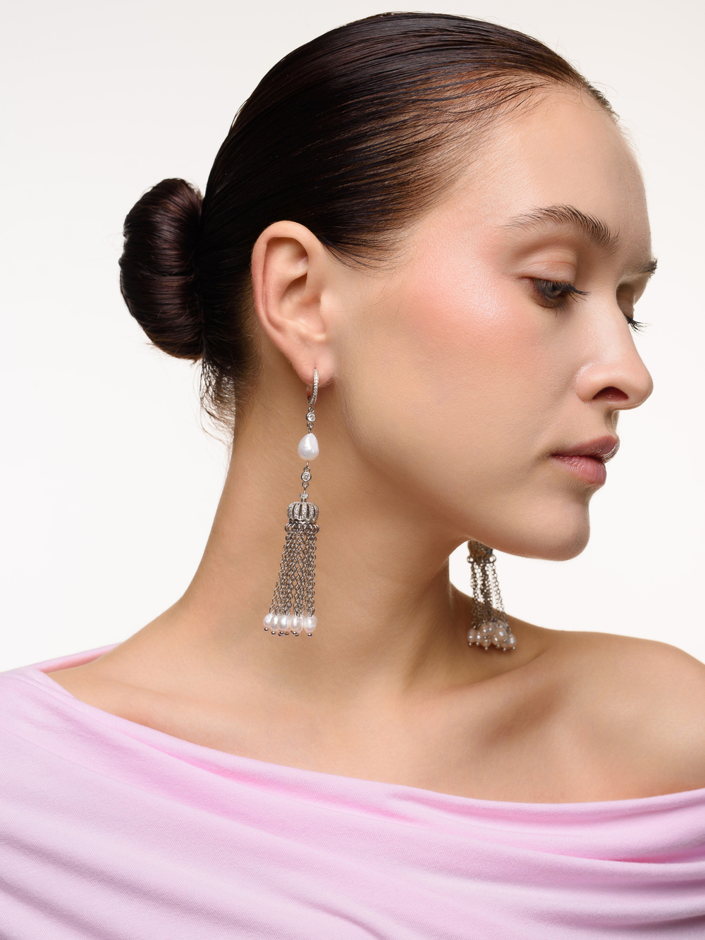 Серьги с фианитами