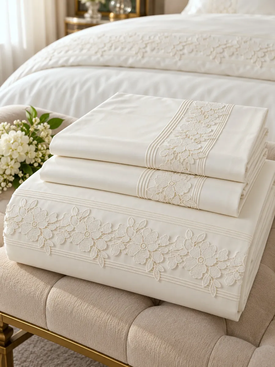 Gelin Home КПБ 6 пр. SULTAN кремовый цвет пододеяльник 200*220, простынь 240*260, наволочки 50*70 2шт, декоративные наволочки 50*70 2шт GLNN186 — фото 15