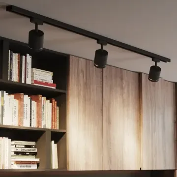 Светильник трековый цилиндр однофазный 1*GU10 TR011 черный Track Lights Gauss