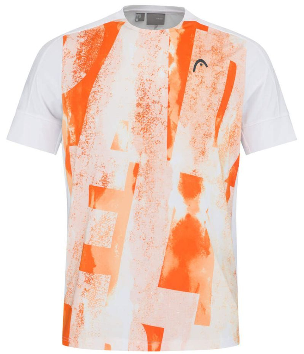 Мужская теннисная футболка Head Padel Tech T-Shirt - padel print/orange