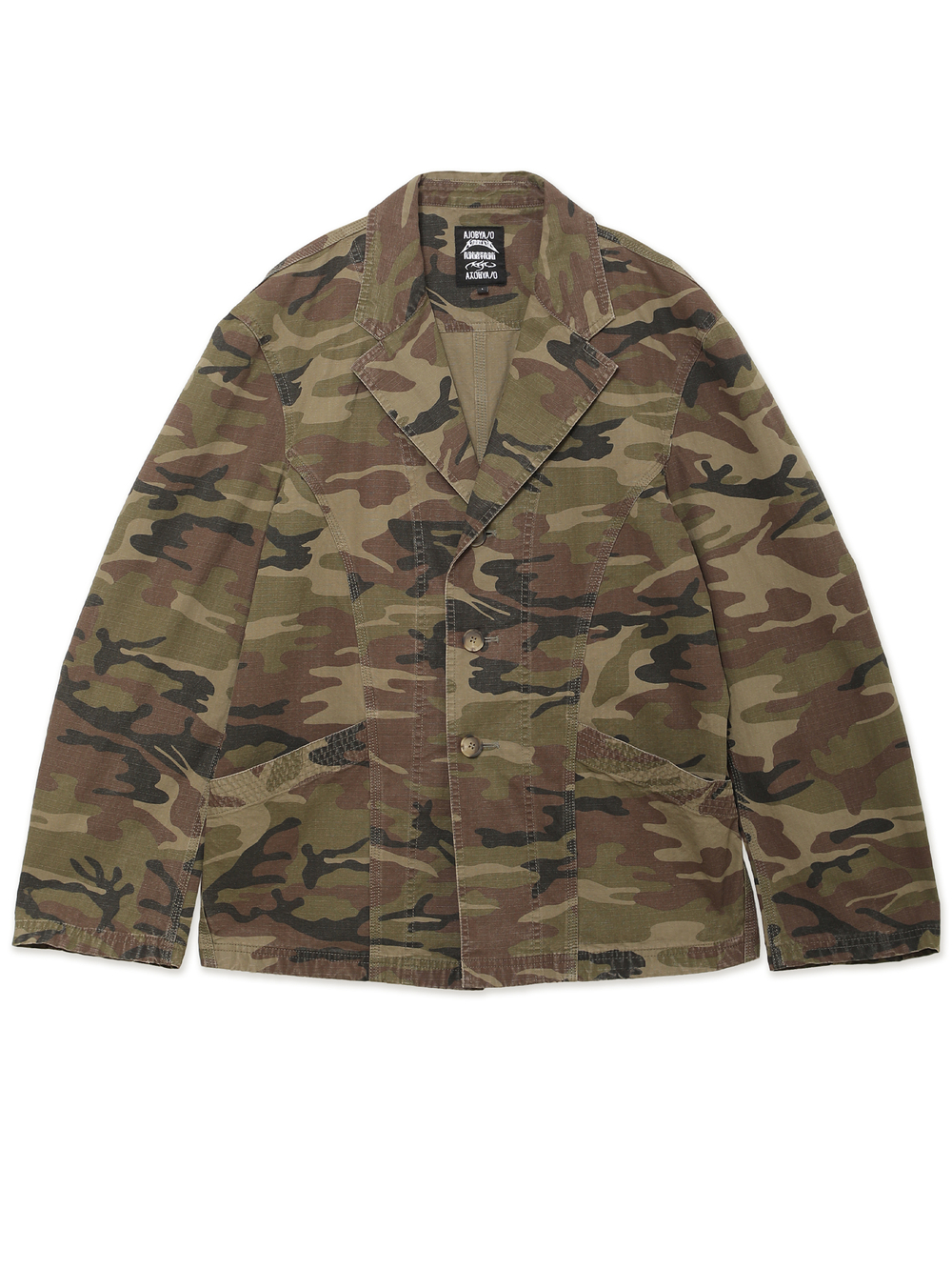 Мужской Пиджак Washed Curved Seam Camo