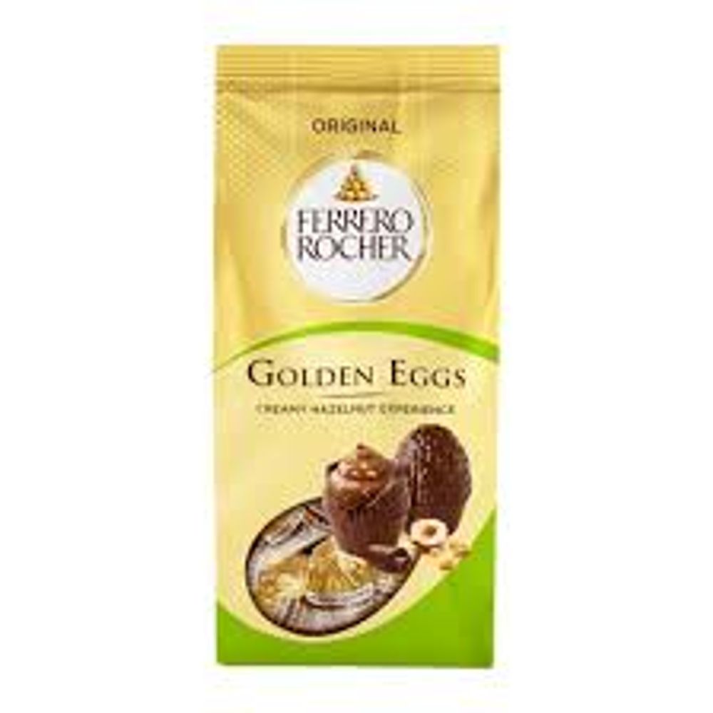 Шок конфеты FERRERO ROCHER 90гр Golden Eggs (24) 3583