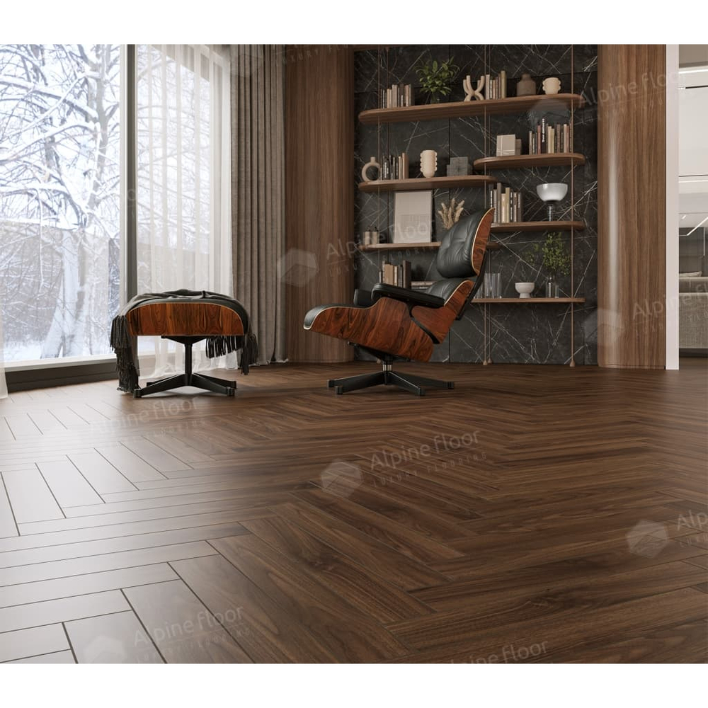 Ламинат Alpine Floor Herringbone 10 10 мм Орех Трентино 1.56 м2