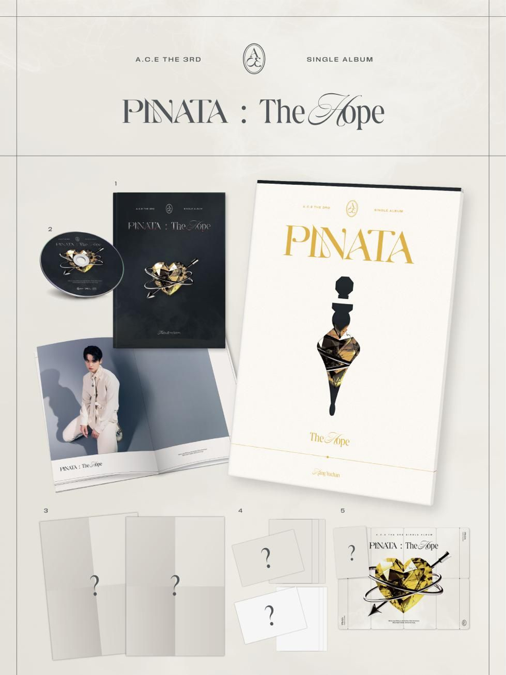 Альбом A.C.E - PINATA 3rd Single Album 5 Version SET