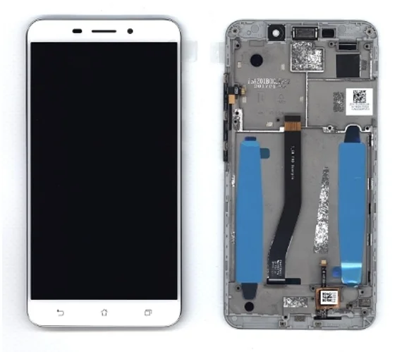 Дисплей для Asus Zenfone 3 Laser ZC551KL в сборе с тачскрином на рамке (White)