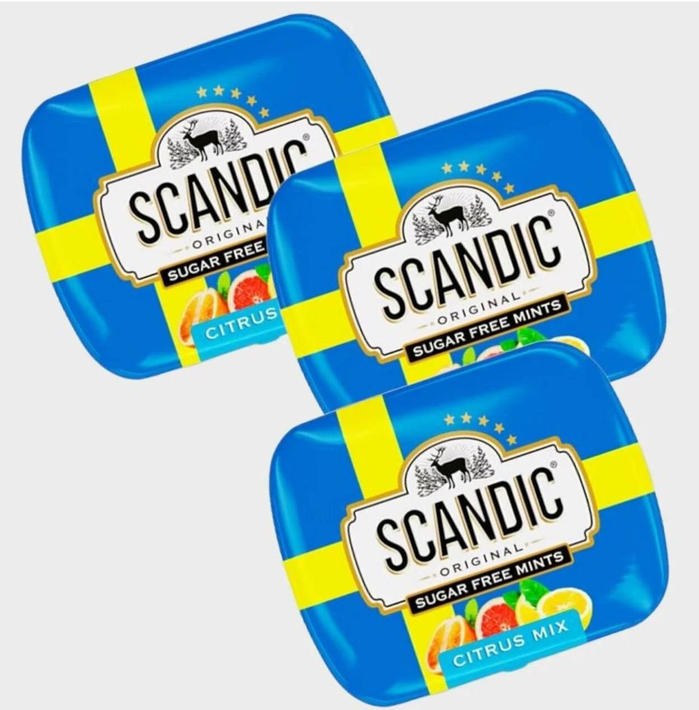 Конфеты Scandic Citrus Mix 14гр *18шт