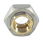 Соединитель латунь никель американка Ду 40 (1 1/2") прямой ВР/ВР 9012 ГОСТ 32585-2013 Aquasfera 9012-05