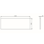 Фронтальная панель для ванны AM.PM Func 150 W84A-150-070W-P Белая