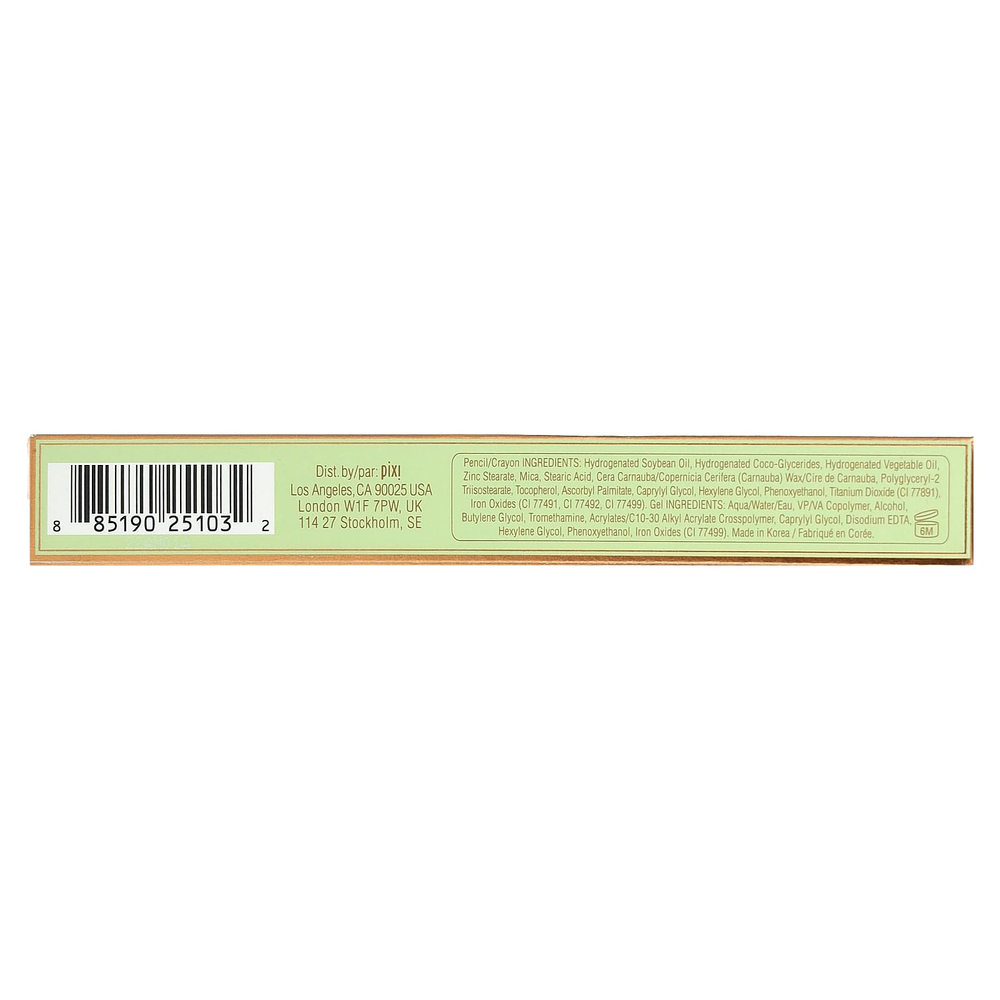 Pixi Beauty, 2-в-1 Natural Brow Duo, карандаш и гель для бровей, 0634 мягкий черный, 1 шт.