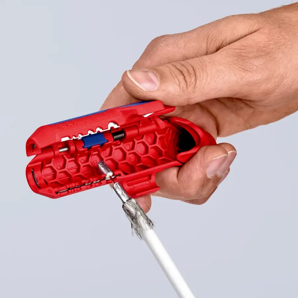 Универсальный инструмент для удаления оболочки ErgoStrip® Knipex 16 95 01 SB