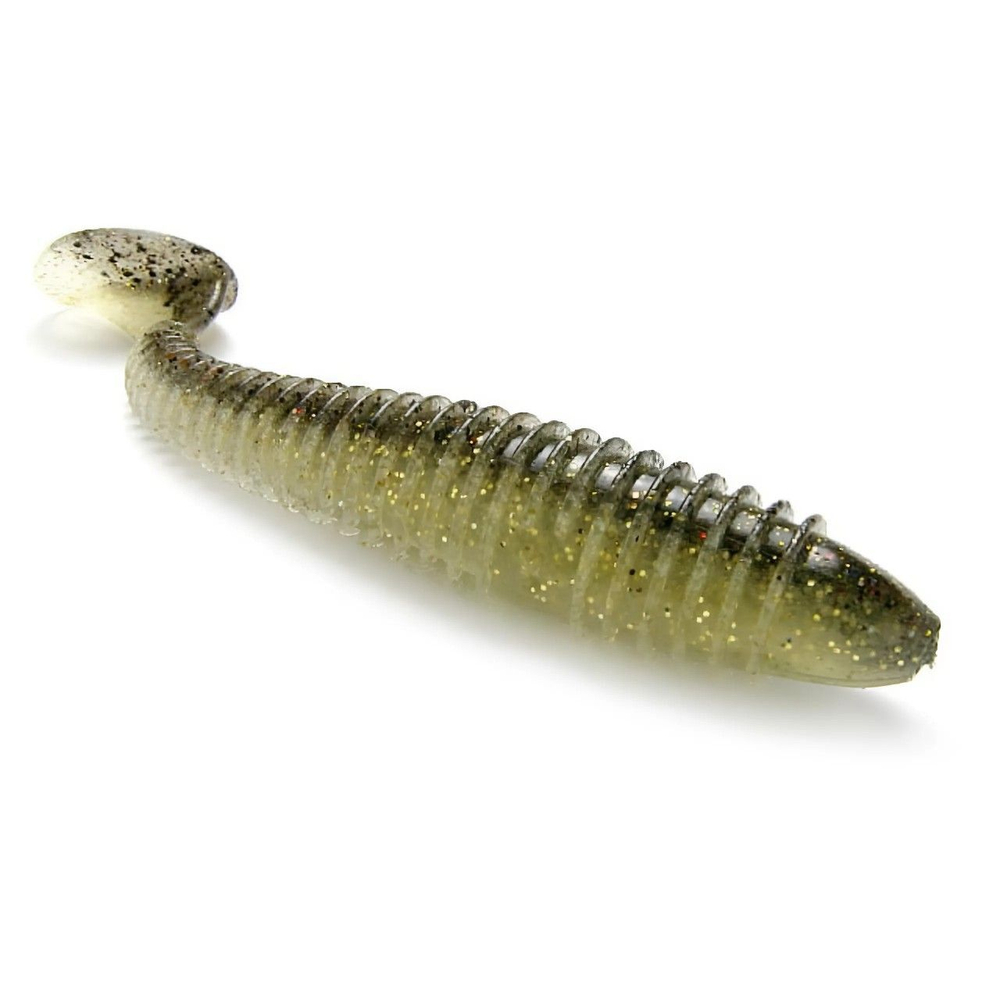 Приманка силиконовая Keitech Swing Impact FAT 4.3", 10,3г цвет #401 Green Pumpkin / Chartreuse