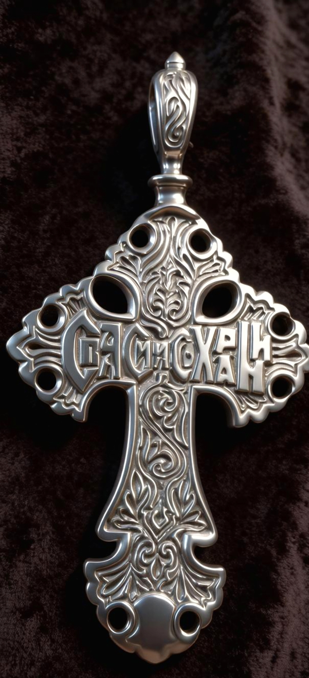 Ювелирный крест из серебра 925 пробы