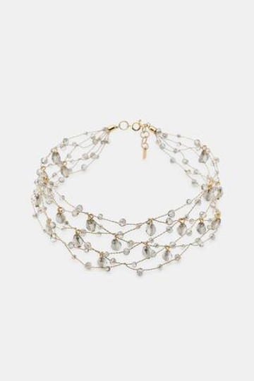 ZARA ЧОКЕР ИЗ МЕТАЛЛИЗИРОВАННЫХ НИТЕЙ СО СТРАЗАМИ, ЗОЛОТИСТЫЙ