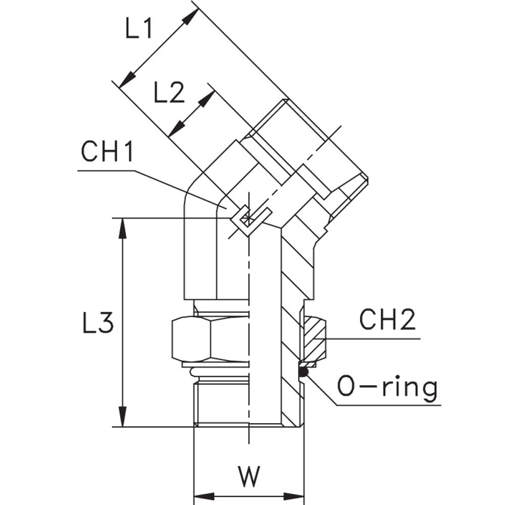 Штуцер FRA45 DL18 UNF 7/8 (корпус)