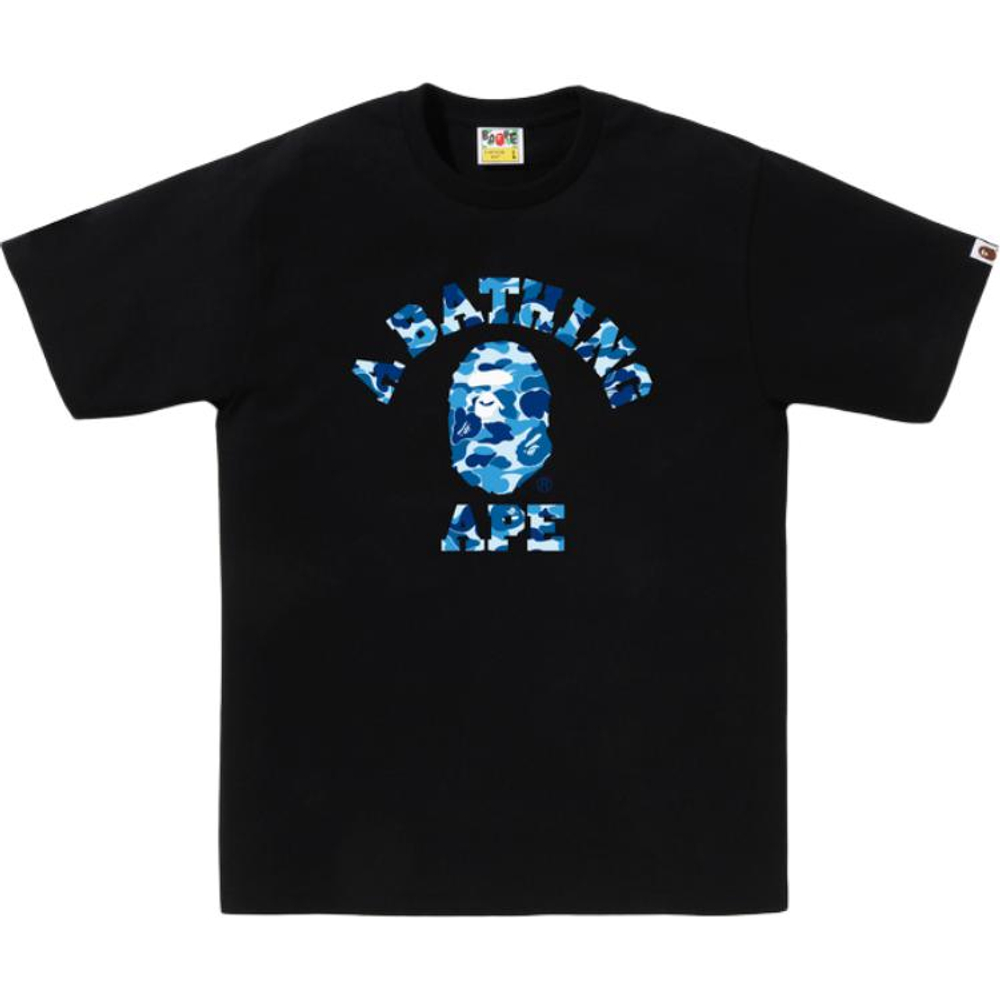 A Bathing Ape Abc Camo Ape Face Tee черный синий
