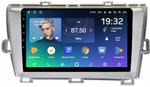 Магнитола для Toyota Prius 30 2009-2015 (левый руль, рамка серебро) - Teyes CC2 PLUS монитор 9" QLED, Android 10, Быстрая, SIM-слот