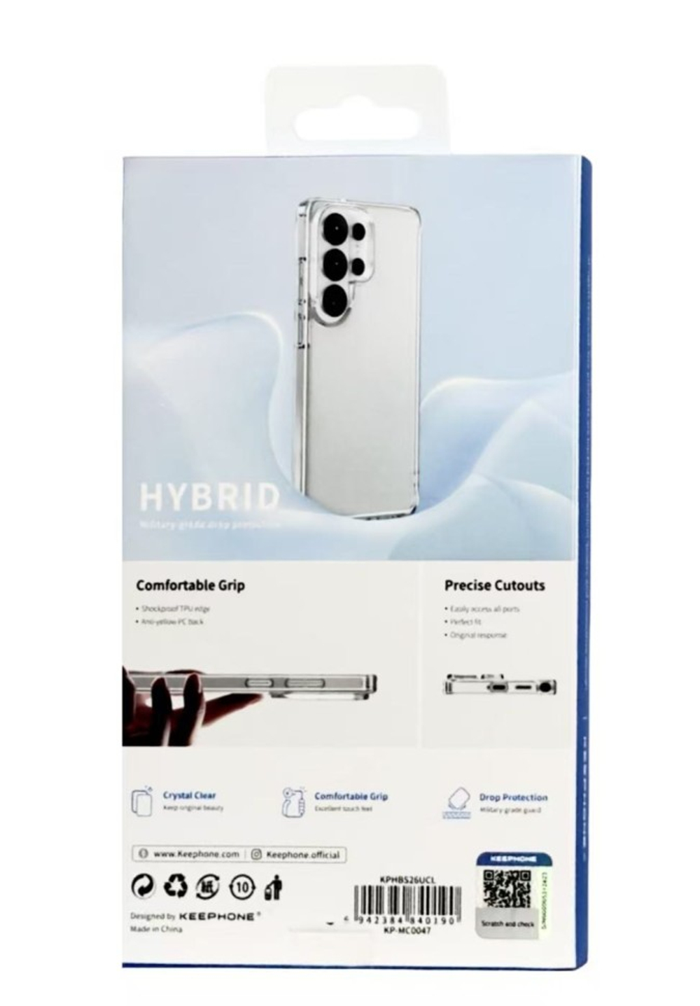 Накладка для Samsung Galaxy S26 Ultra Keephone Hybrid прозрачный