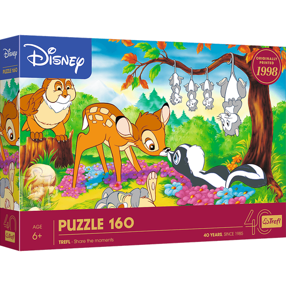 Puzzles - "160" - 40th anniversary Trefl - Bambi and forest friends / Disney Bambi