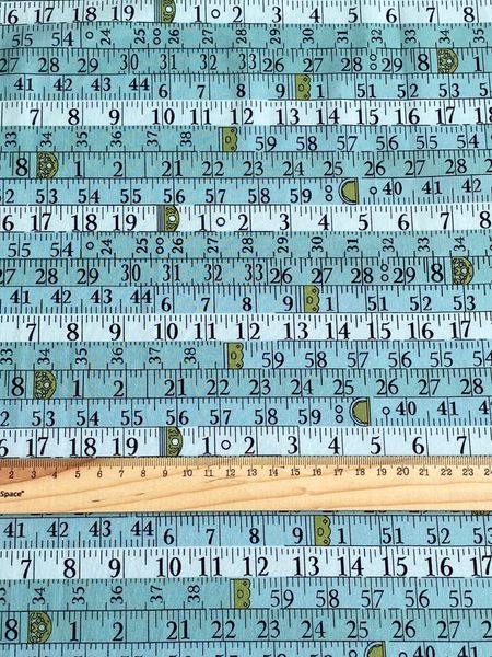 ЛИНЕЙКИ ЗЕЛЕНЫЕ 100%  хлопок, отрез 50 см, Handmade Fabrics 3