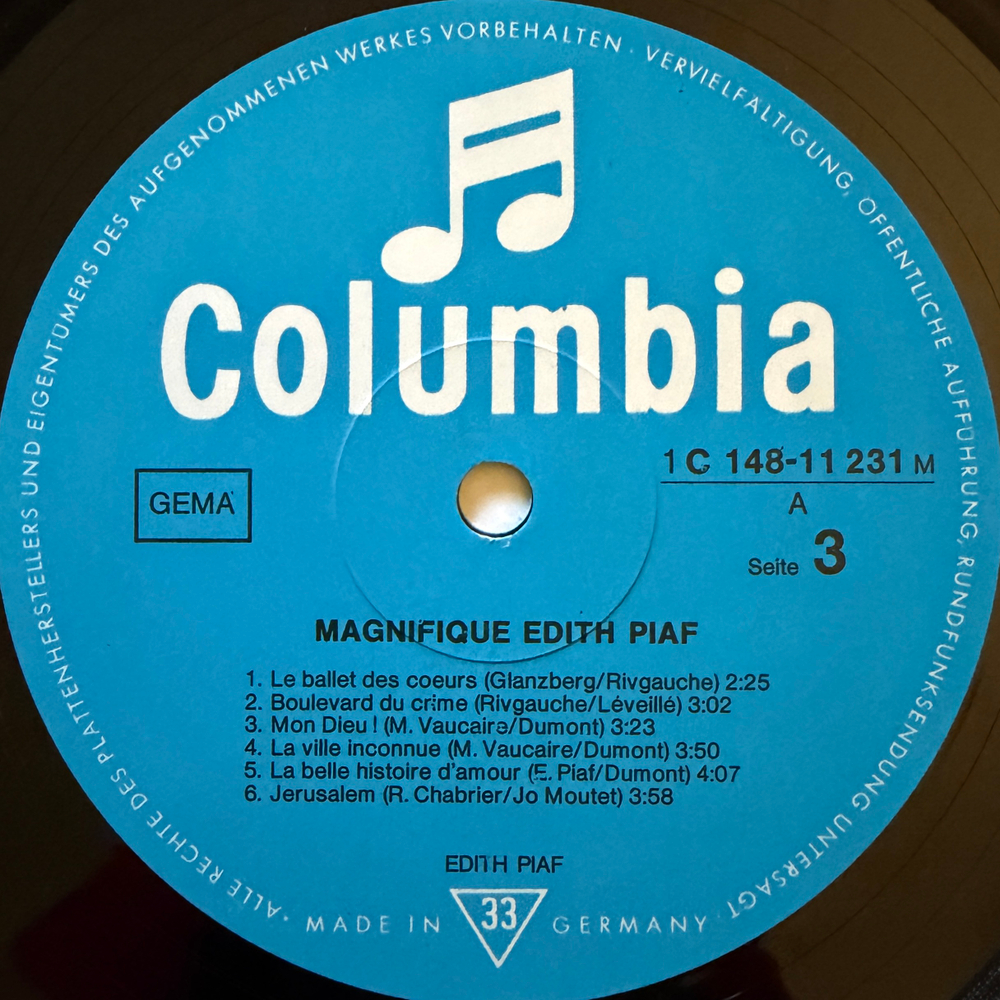 Edith Piaf ‎– Magnifique Edith Piaf 2LP (Германия)