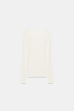 ФУТБОЛКА С V-ОБРАЗНЫМ ВЫРЕЗОМ И ДЛИННЫМИ РУКАВАМИ — ZARA